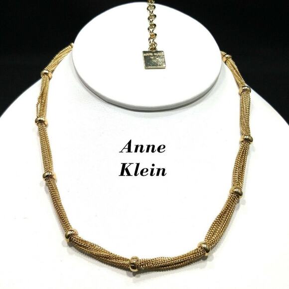 Anne Klein Multi Chain Gold Tone Beaded Necklace, 19 Inches - Picture 1 of 12